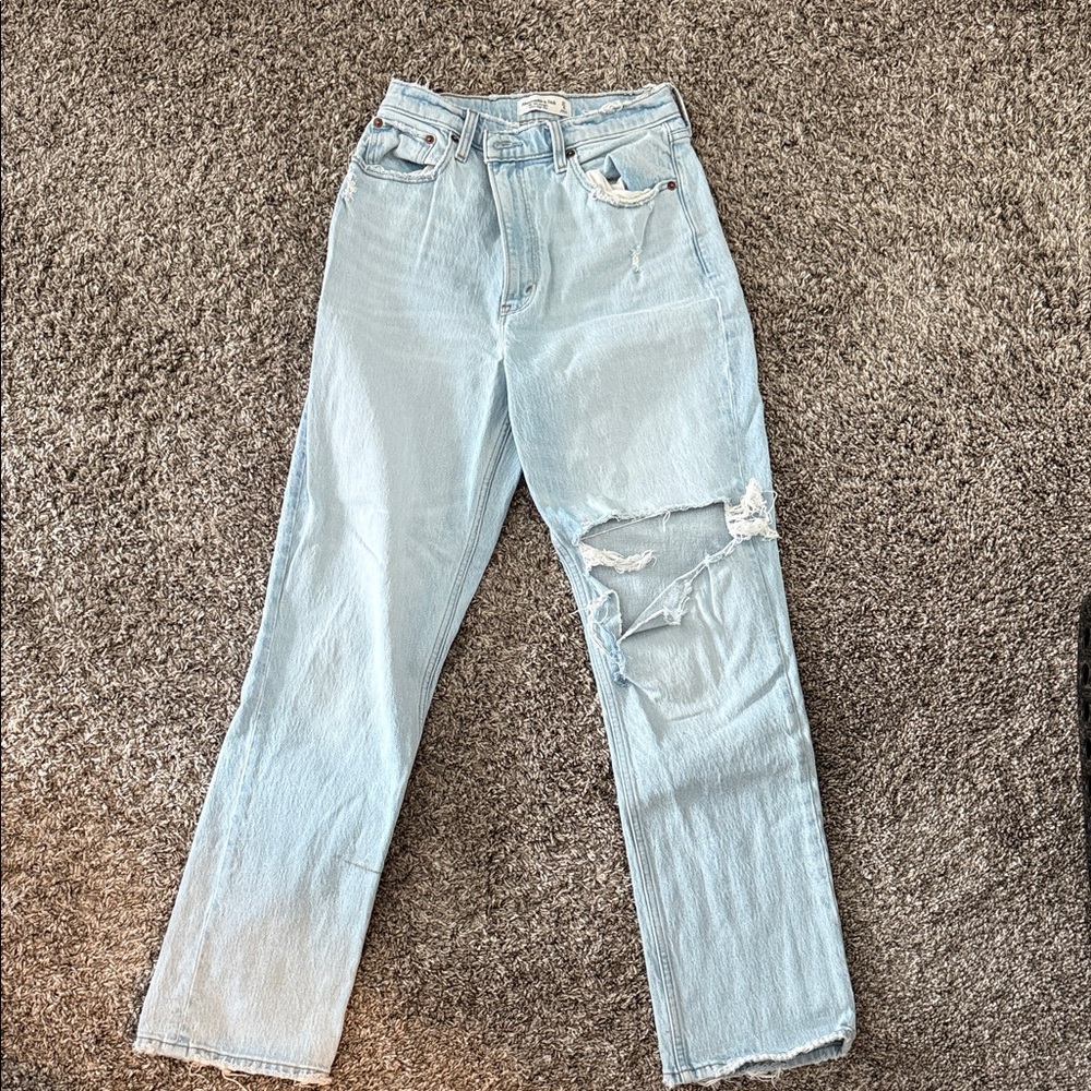 Abercrombie & Fitch Light Blue Straight Leg Jeans